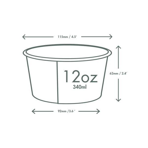 Vegware 12oz / 360ml soup container, 115-Series