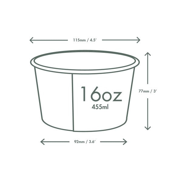Vegware 16oz / 500ml soup container, 115-Series