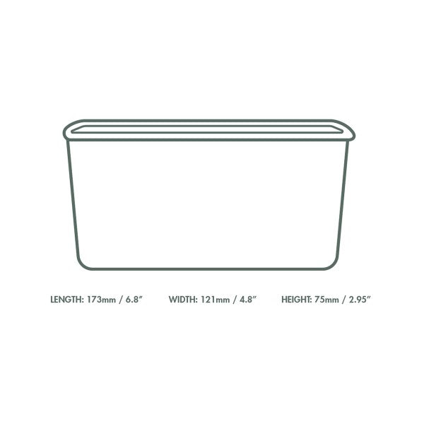 Vegware 34oz / 1000ml rectangular kraft food container