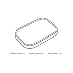Vegware Rectangular black paper lid, 150-Series