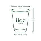 Vegware 8oz / 250ml white double wall hot cup, 79-Series