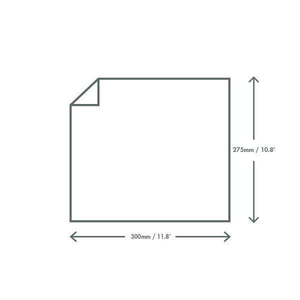 Vegware 300 x 275mm unbleached greaseproof sheet