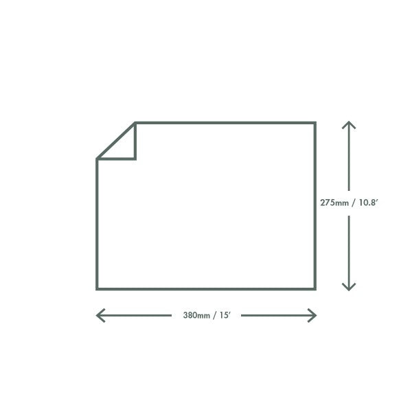 Vegware 380 x 275mm unbleached greaseproof sheet