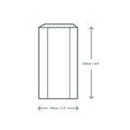Vegware 100 x 50 x 250mm glassine bag with NatureFlex window