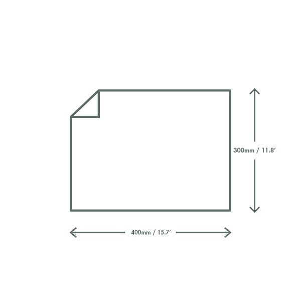 Vegware 300 x 400mm clear PLA sheet