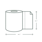 Vegware 2-ply blue centrefeed roll (19.5cm x 150m)
