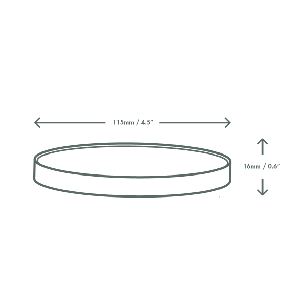 Vegware 115-Series flat paper hot lid
