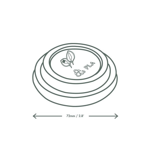 Vegware 72-Series CPLA hot cup lid