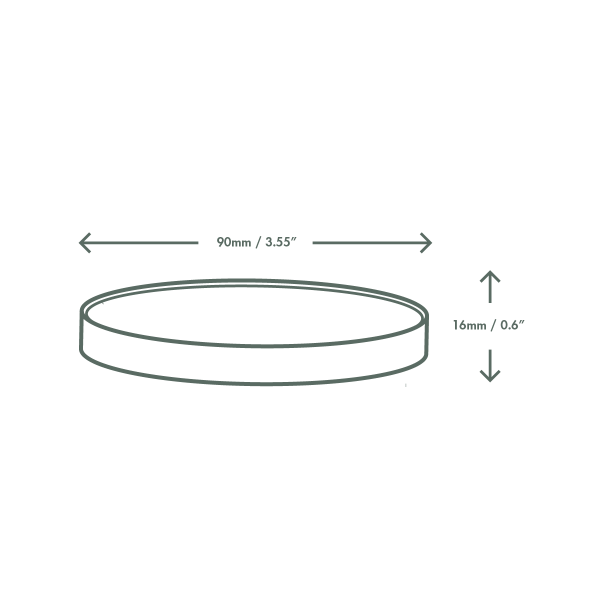 Vegware 90-Series flat paper hot lid