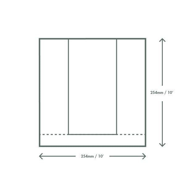 Vegware 10 x 10in / 250 x 250mm kraft NatureFlex window bag