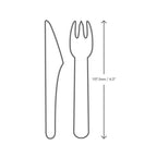 Vegware Compostable paper knife and fork kit