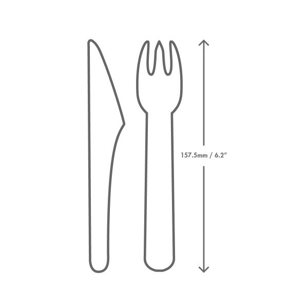 Vegware Compostable paper knife and fork kit
