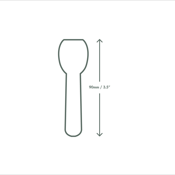 Vegware 3.5in / 90mm compostable paper ice cream spoon