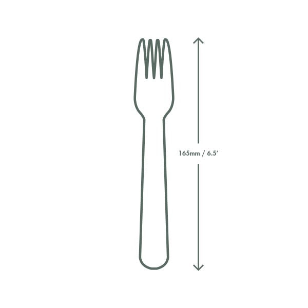 Vegware Compostable wooden fork, wrapped