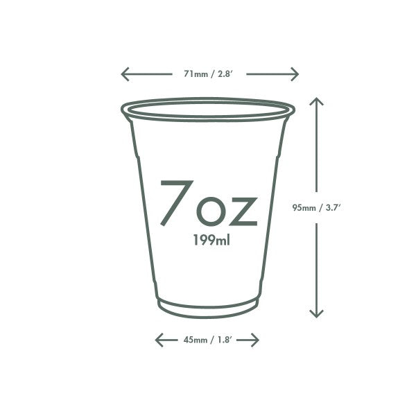 Vegware 7oz / 200ml PLA water cup