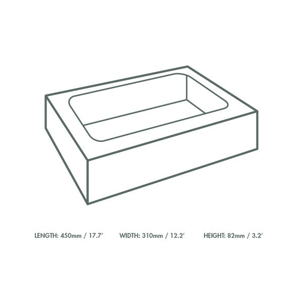 Vegware Large platter box and insert (45 x 31 x 8.2cm)