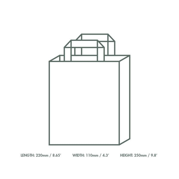 Vegware Medium recycled paper carrier (8.5in width, volume 6.0L)