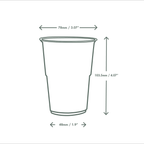 Vegware Half pint to brim PLA cup, UKCA UKNI CE mark