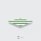 Vegware Standard green stripe 6mm paper straw, 7.8in / 200mm