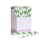 Vegware Bubble tea green stripe 12mm paper straw, 9in / 230mm