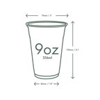 Vegware 9oz / 255ml PLA cold cup, 76-Series