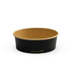 Vegware 16oz / 500ml round black food container, 150-Series