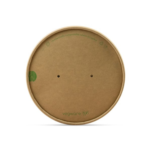 Vegware Round kraft paper lid, 150-Series