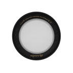 Vegware Round black paper lid, cellophane window, 150-Series