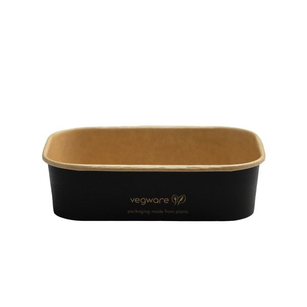 Vegware 16oz / 500ml rectangular black food container