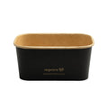 Vegware 34oz / 1000ml rectangular black food container