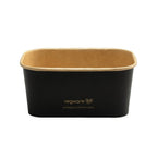 Vegware 34oz / 1000ml rectangular black food container