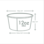 Vegware 12oz / 360ml Feel Snug soup container, 115-Series