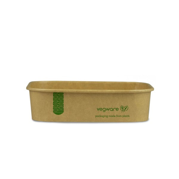 Vegware 16oz / 500ml rectangular kraft food container
