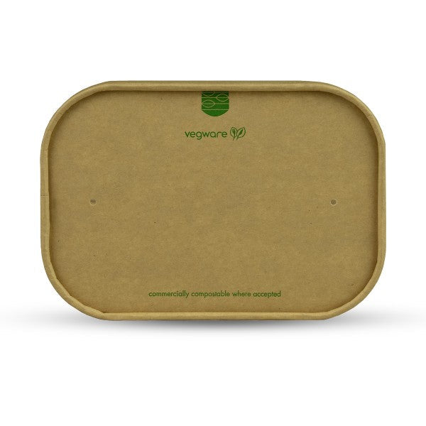 Vegware Rectangular kraft paper lid