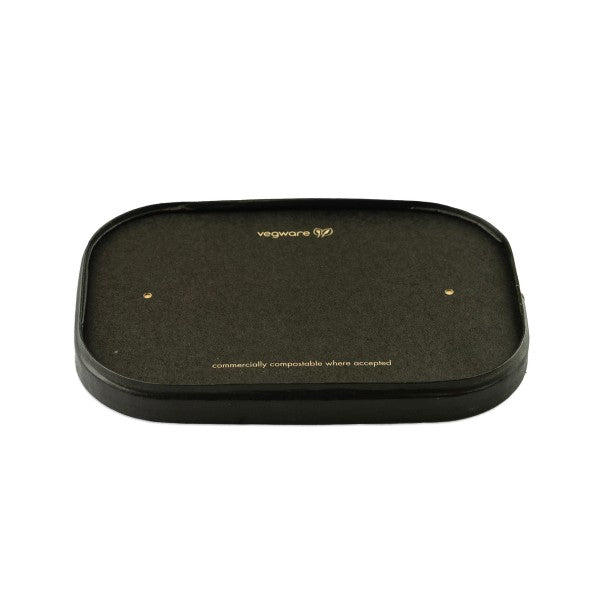 Vegware Rectangular black paper lid, 150-Series