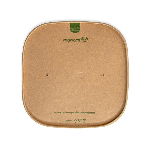 Vegware Square kraft paper lid