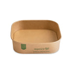 Vegware 25oz / 780ml square kraft  food container