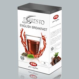Espresto English Breakfast Tea Capsules - 6x boxes of 16 capsules | UK Trade Supplier