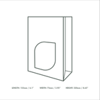 Vegware 5 x 3 x 8in kraft NatureFlex window bloomer bag
