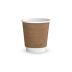 Vegware 10oz / 320ml brown kraft double wall hot cup, 89-Series