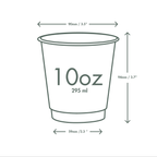 Vegware 10oz / 320ml black double wall hot cup, 89-Series
