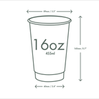 Vegware 16oz / 500ml brown kraft double wall hot cup, 89-Series