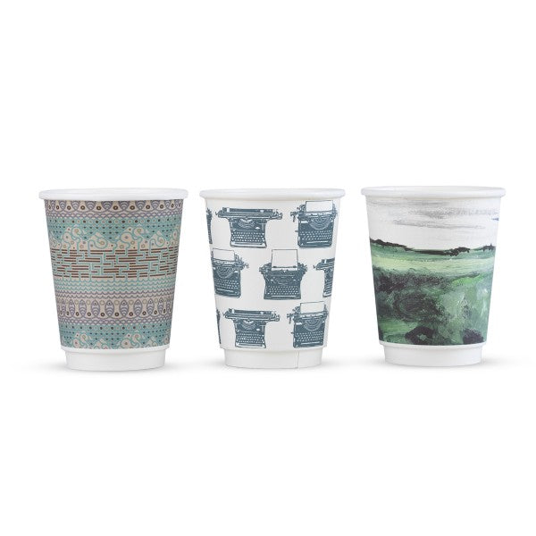 Vegware 8oz / 250ml Gallery design double wall hot cup, 79-Series
