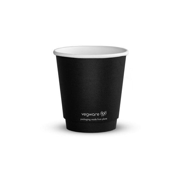 Vegware 10oz / 320ml black double wall hot cup, 89-Series