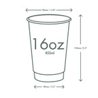 Vegware 16oz / 500ml black double wall  cup, 89-Series