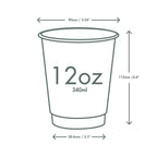 Vegware 12oz / 360ml Feel Good double wall hot cup, 89-Series