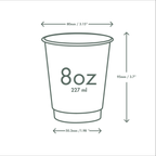 Vegware 8oz / 250ml Feel Snug double wall hot cup, 79-Series