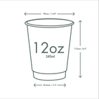 Vegware 12oz / 360ml Feel Snug double wall hot cup, 89-Series