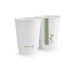 Vegware 12oz / 360ml white double wall hot cup, 89-Series