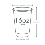 Vegware 16oz / 500ml white double wall hot cup, 89-Series